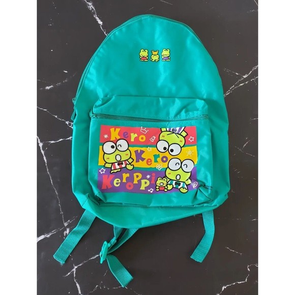 Sanrio Hello Kitty Keroppi Full Size Backpack Bag Vintage UNUSED EUC RARE 1995 - Picture 1 of 8